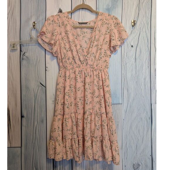 SHEIN Dresses & Skirts - Women's Shein coquette pink floral above knee dress size XS
